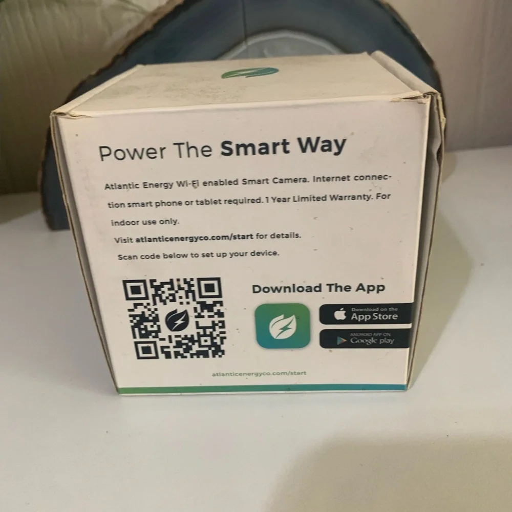 Compact White Smart Video Camera for Home Security